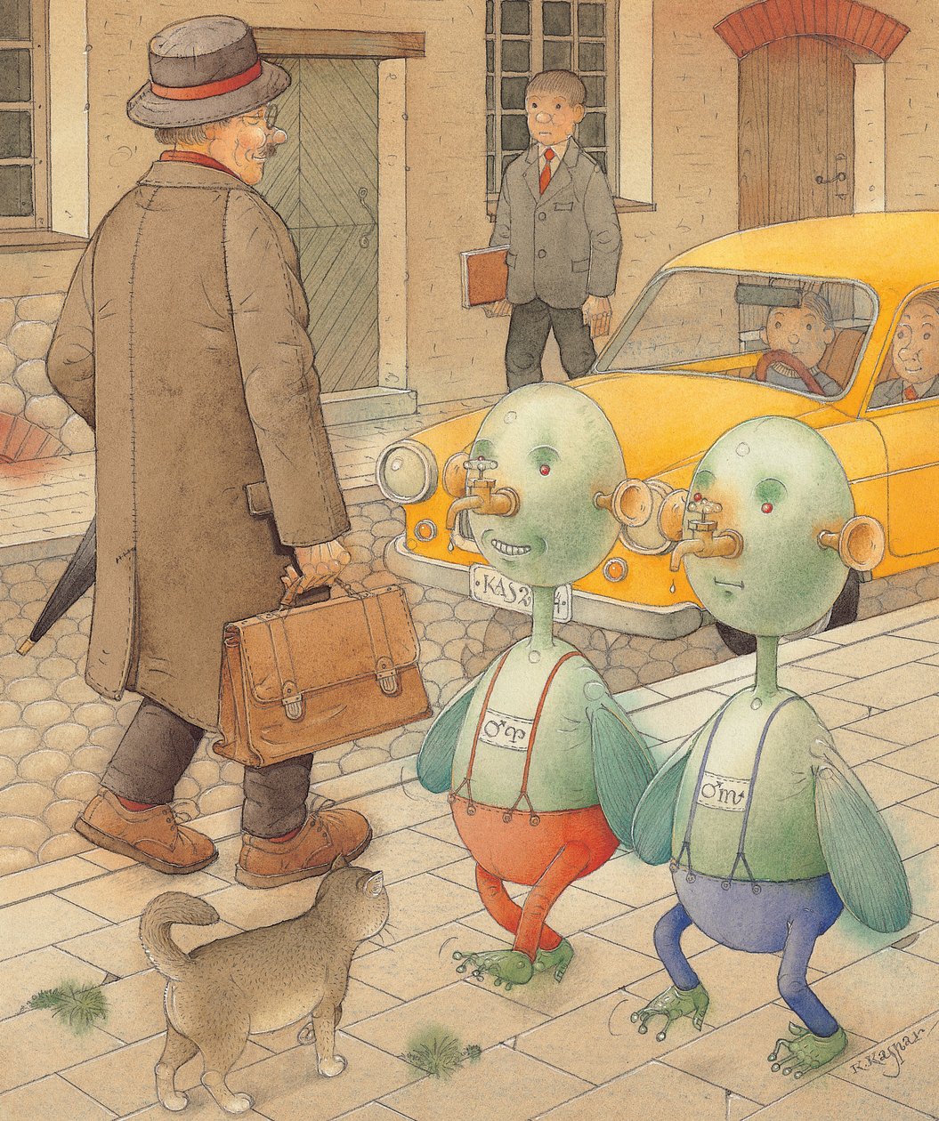 Martians, 2005 (wc på papir) av Kestutis Kasparavicius