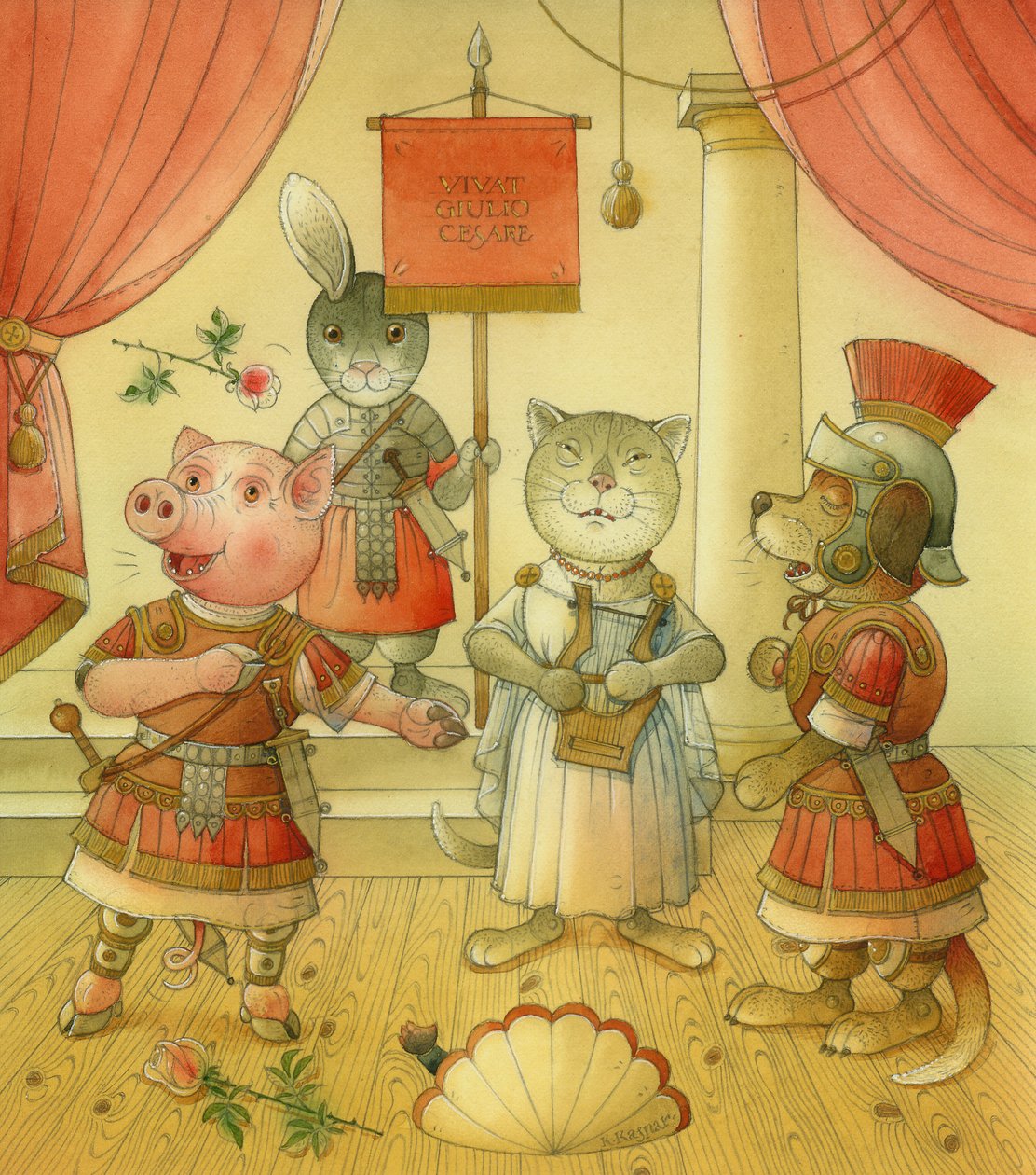 Opera Singers, 2006 (wc på papir) av Kestutis Kasparavicius