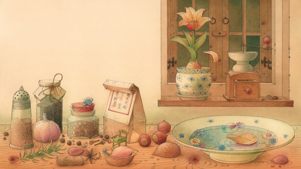 Thumbelina 01, 2005 (wc på papir) av Kestutis Kasparavicius