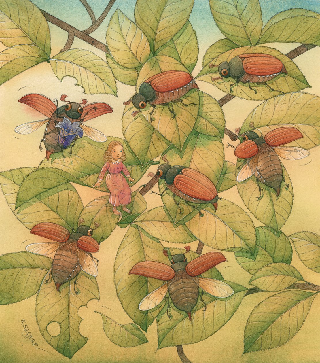 Tommelise 08, 2005 (wc på papir) av Kestutis Kasparavicius