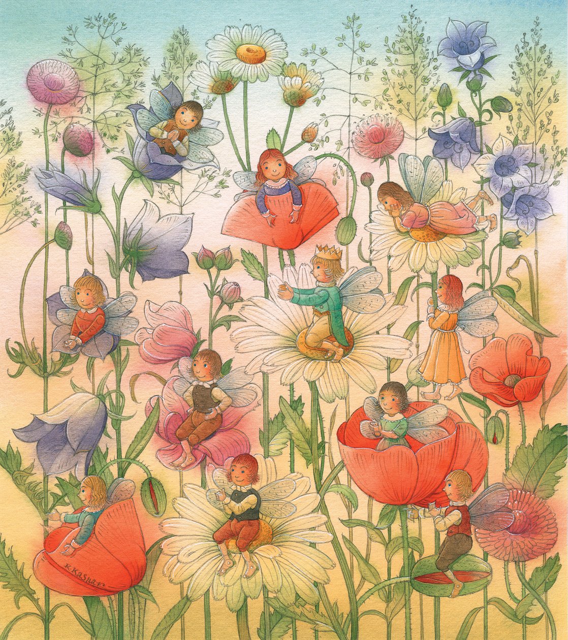Thumbelina 14, 2005 (wc på papir) av Kestutis Kasparavicius