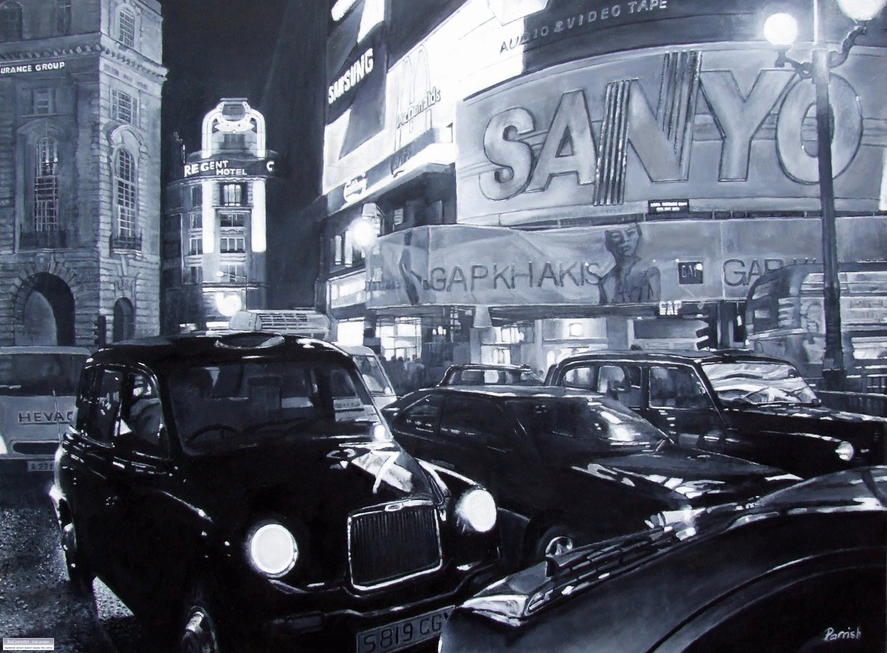 Brights Lights, 2008 (oljer) av Kevin Guild of Railway Artist Parrish