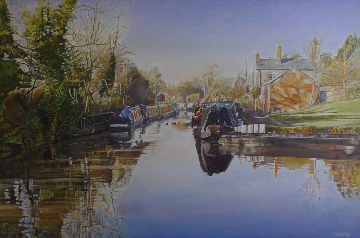 Saltisford Arm, Warwick, 2003 av Kevin Guild of Railway Artist Parrish