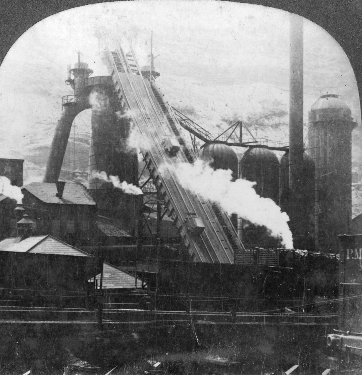 Masovn, Pittsburgh, Pennsylvania, USA, tidlig på 1900-tallet av Keystone View Company
