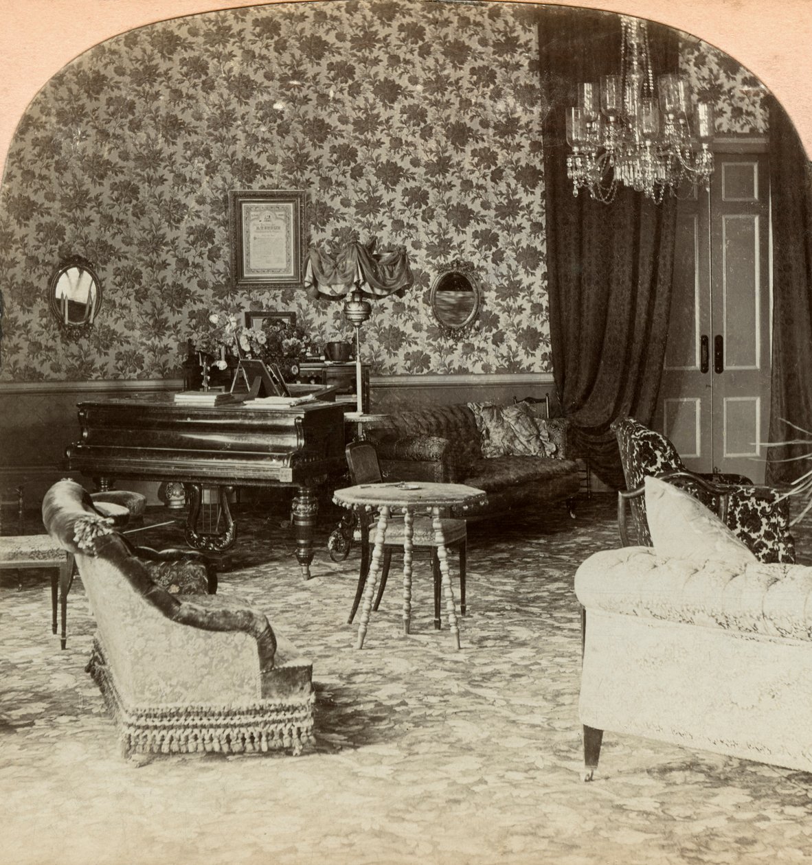 Sal for presidentskapet, Lord Roberts hovedkvarter, Bloemfontein, Sør-Afrika, 1900. av Keystone View Company