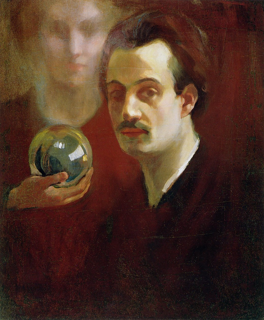 Selvportrett og muse, 1911 av Khalil Gibran