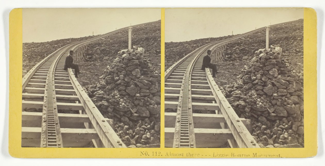 Nesten der --- Lizzie Bourne-monumentet, 185575. Skapere: Kilburn Brothers, BW Kilburn. av Kilburn Brothers, BW Kilburn