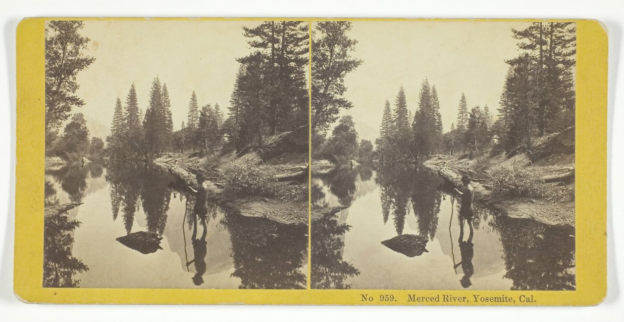 Merced River, Yosemite, Cal., 185575. Skapere: Kilburn Brothers, BW Kilburn. av Kilburn Brothers, BW Kilburn