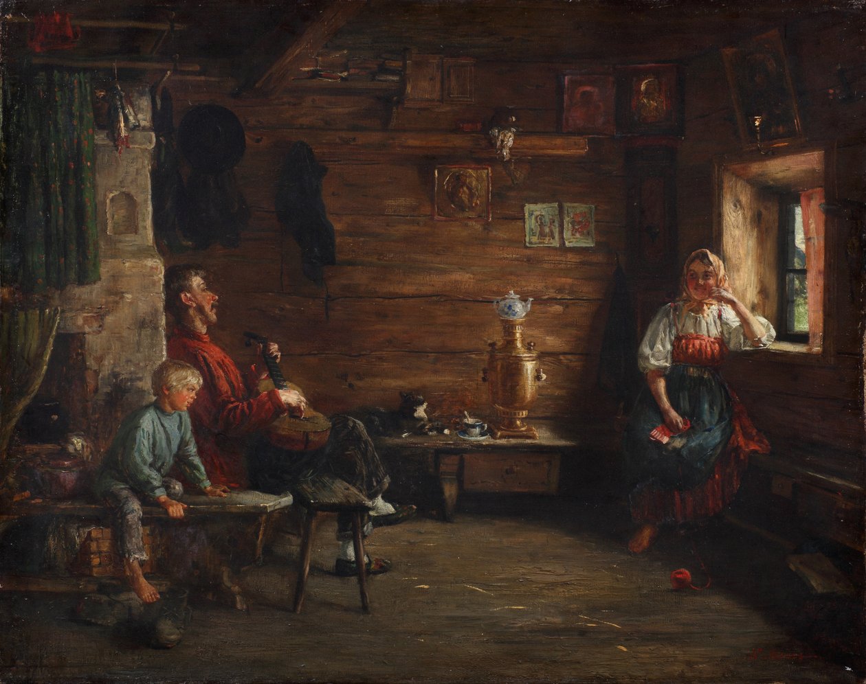 Familie Idyll av Kirill Vikentievich Lemoch