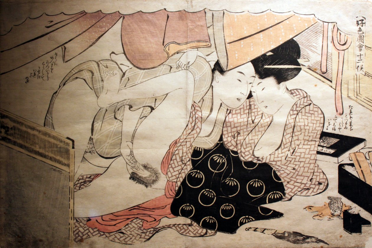 Farb-Shunga von Utamaro von Kitagawa Utamaro