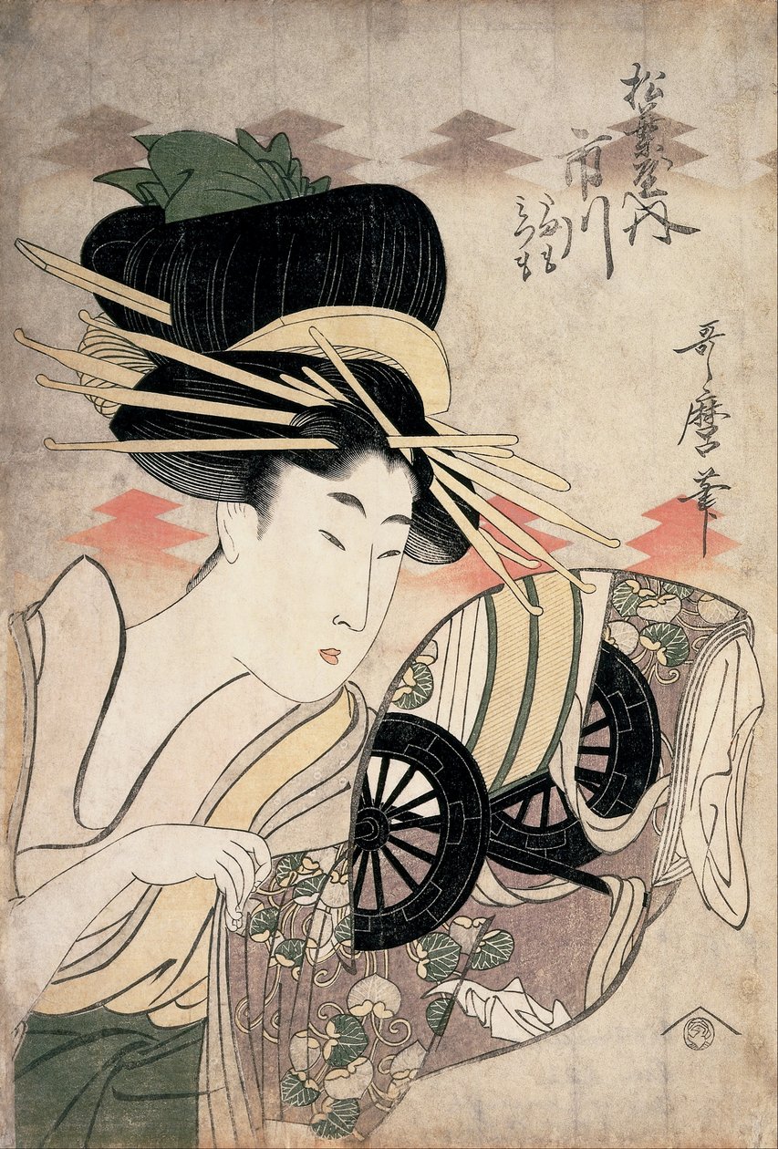 Courtisan Ichikawa fra Matsuba -etablissementet av Kitagawa Utamaro