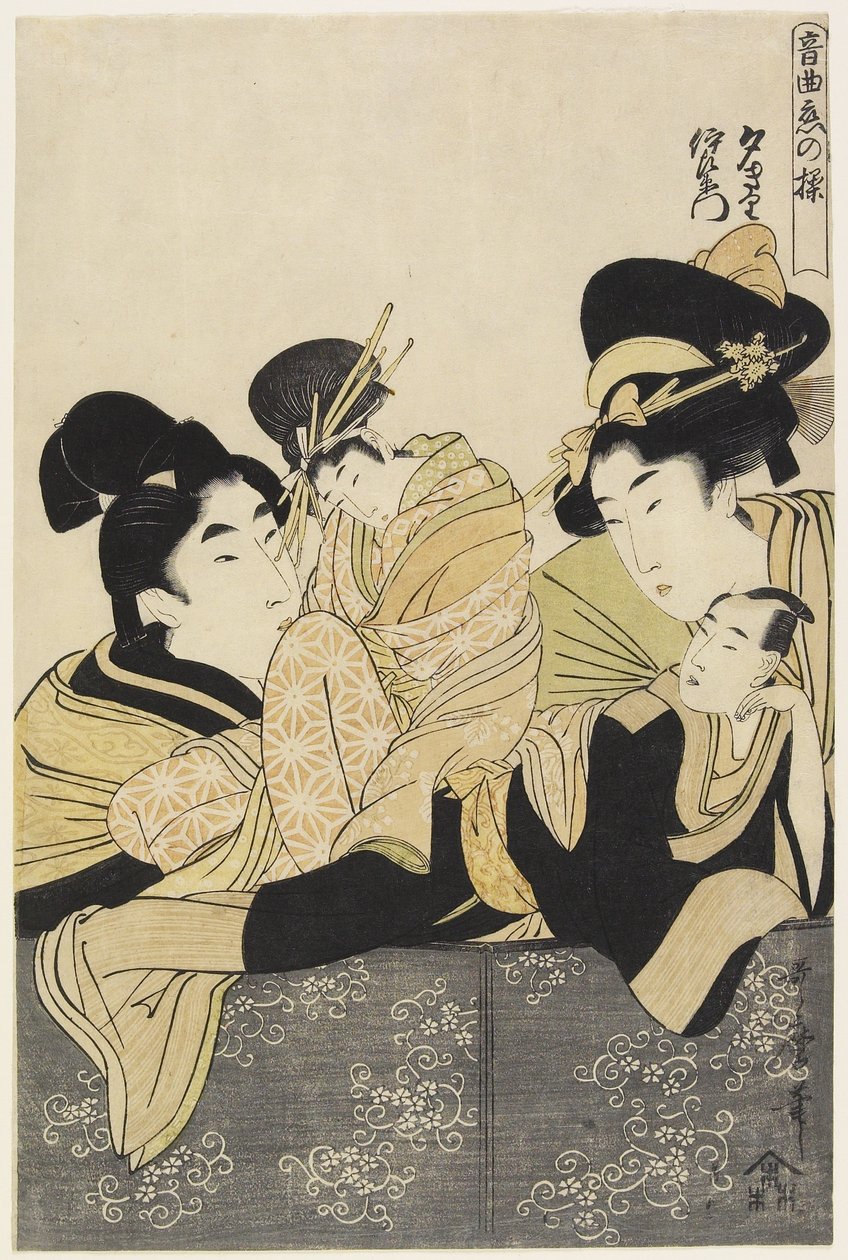 Yu_giri og Izaemon, ca. 1801 av Kitagawa Utamaro