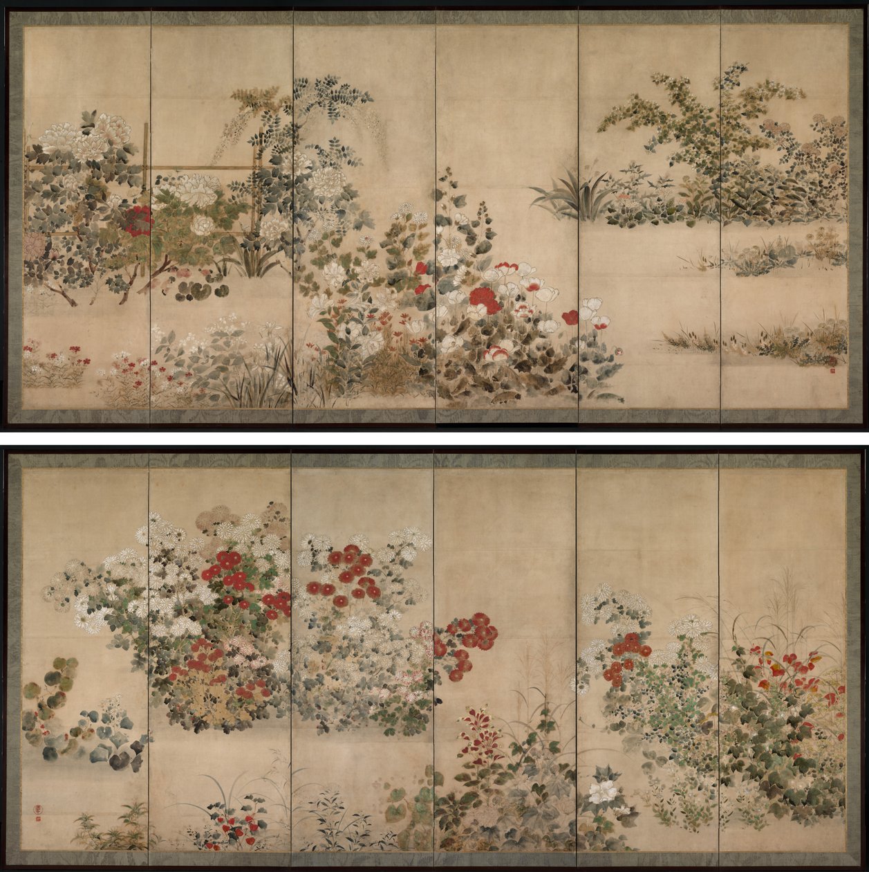Blomster og gress av Kitagawa Sosetsu