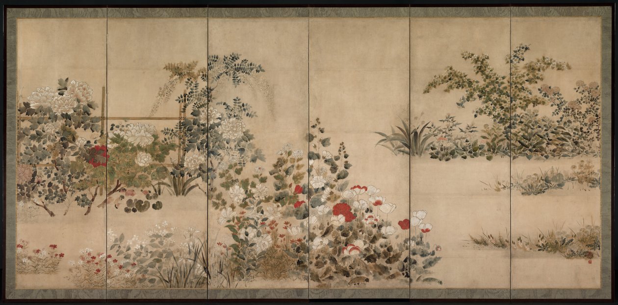 Blomster og gress av Kitagawa Sosetsu