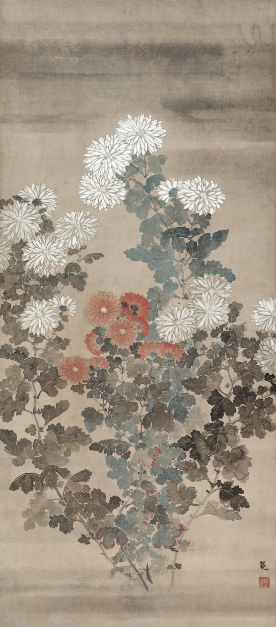 Krysantemum, midten av 1600-tallet. av Kitagawa Sosetsu