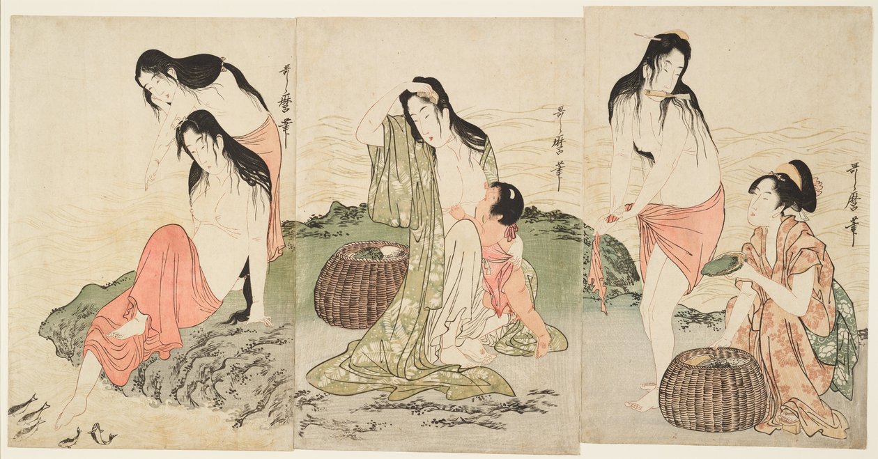 Abalonedykkere av Kitagawa Utamaro