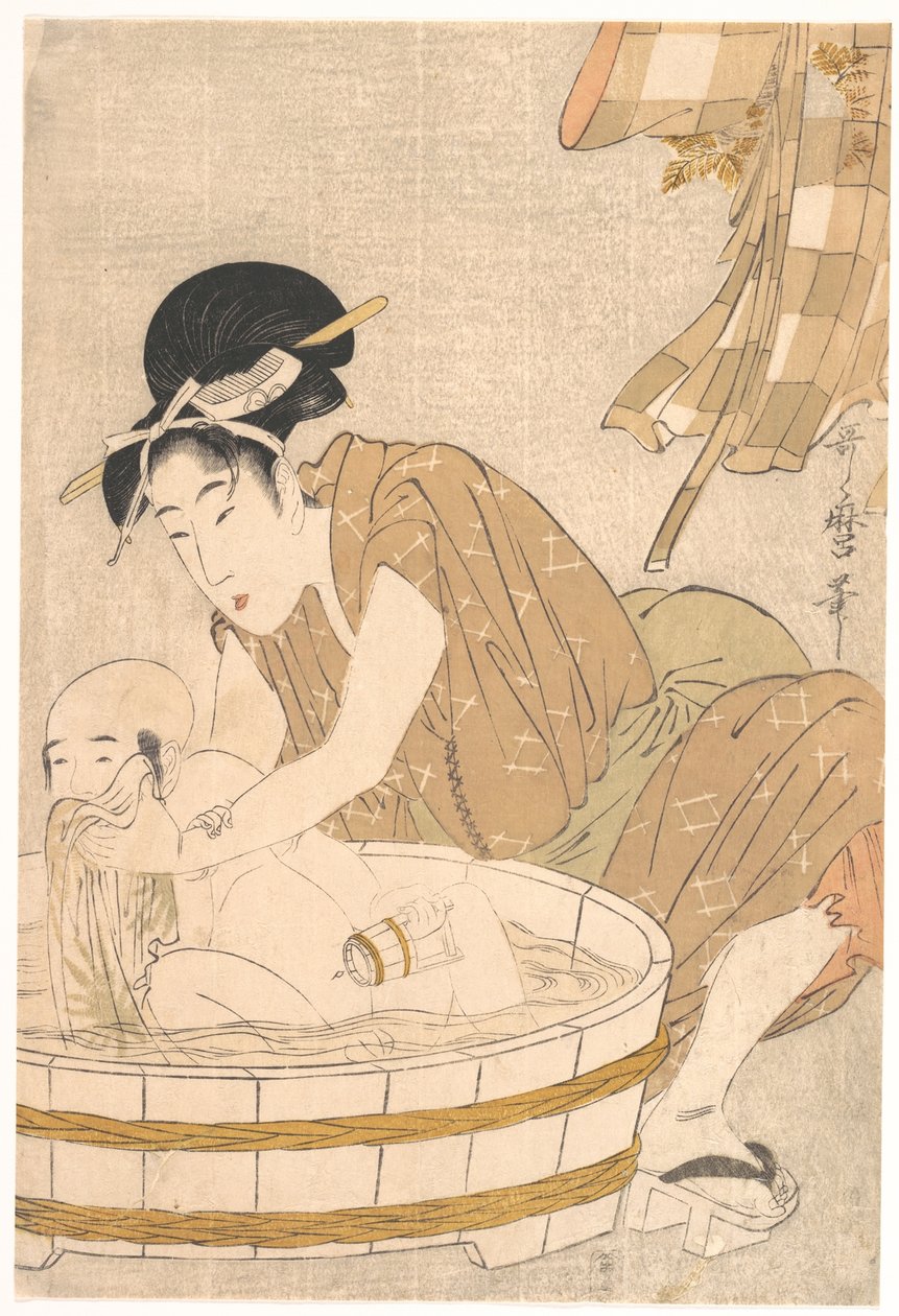 Badetid (Gyōzui) av Kitagawa Utamaro