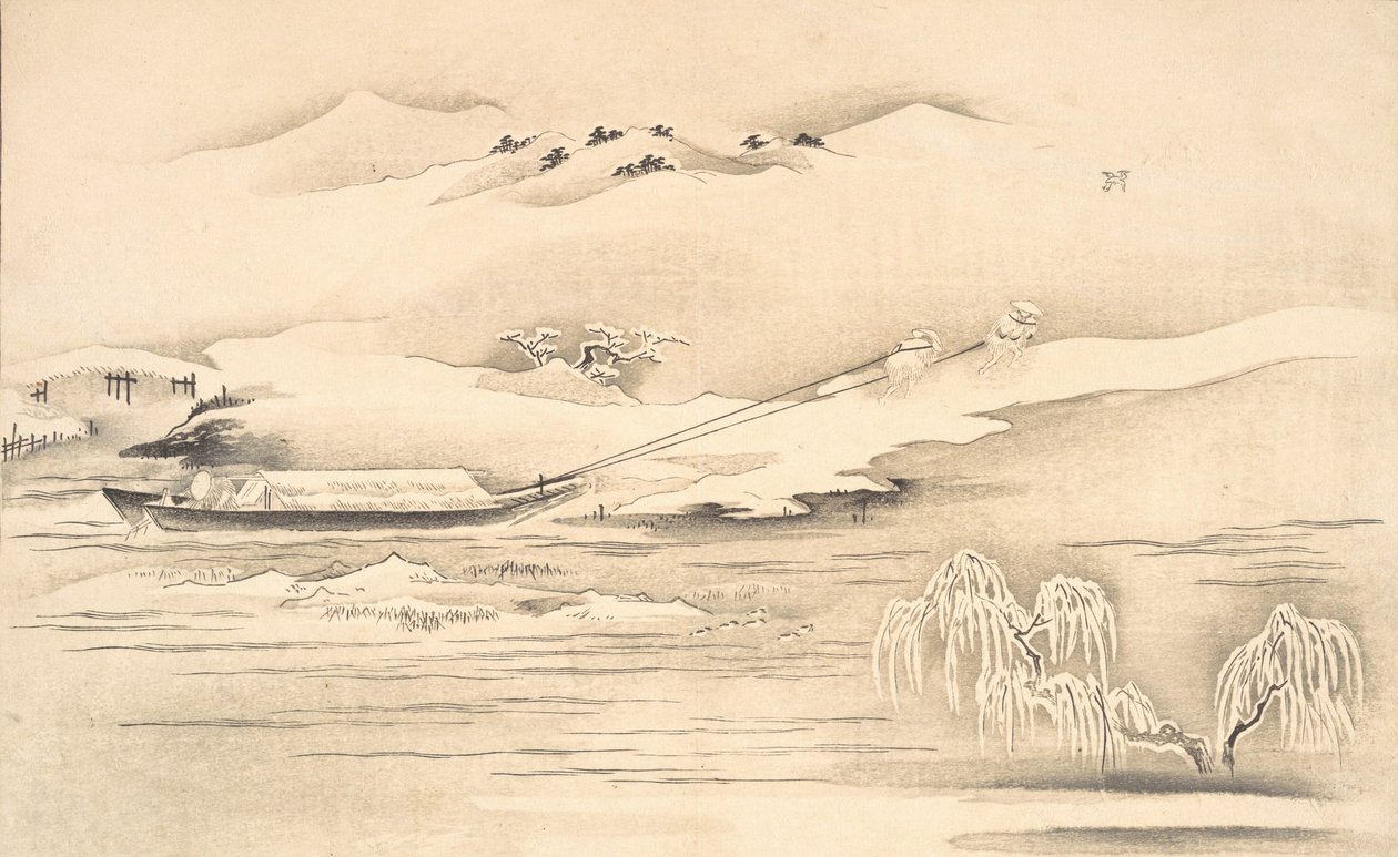 Book of Ehon Ginsekai The World in Silver, slutten av 1700-begynnelsen av 1800-tallet. av Kitagawa Utamaro