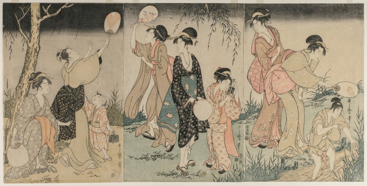 Å fange ildfluer av Kitagawa Utamaro
