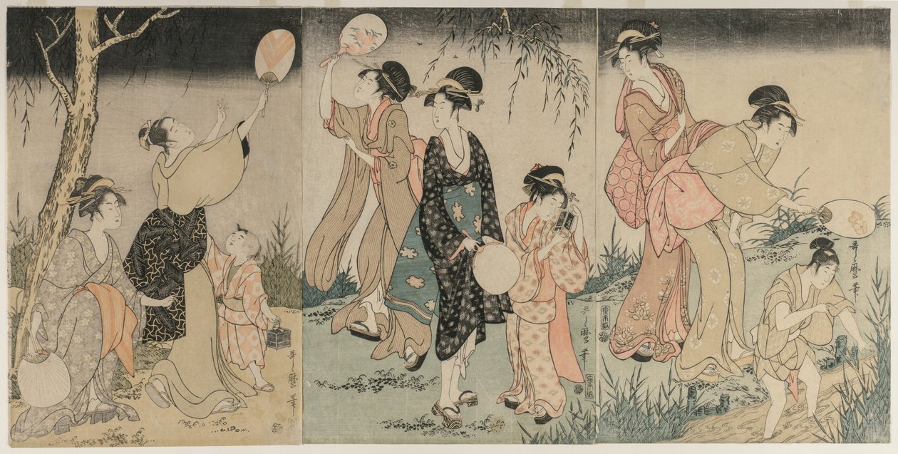 Å fange ildfluer, ca. 1796-1797. av Kitagawa Utamaro