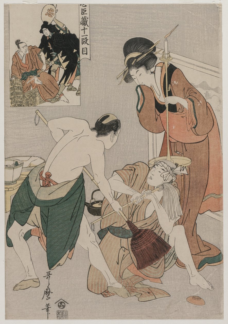 Chushingura: Act XI av The Storehouse of Loyalty av Kitagawa Utamaro