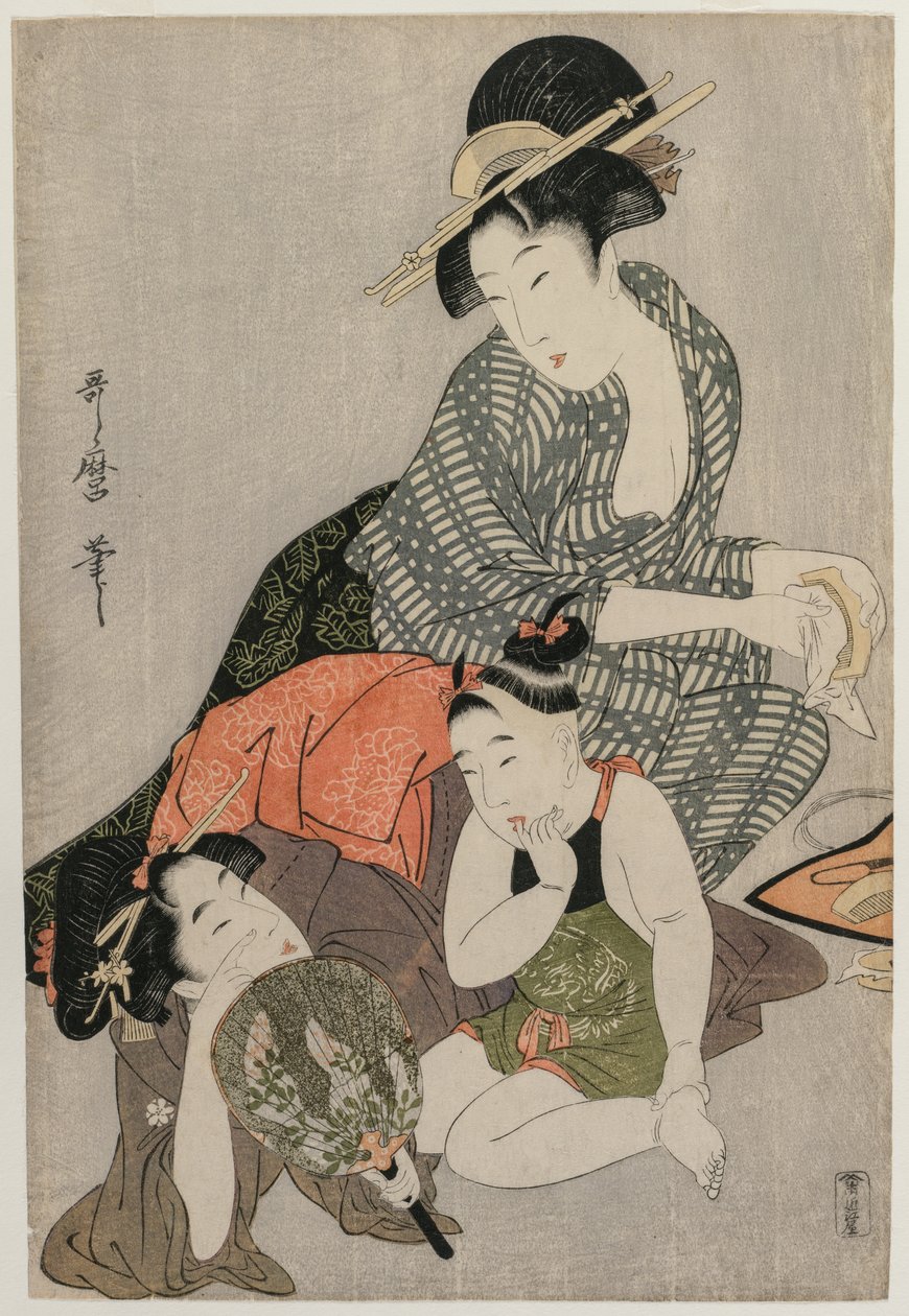 Rengjøringskammer, c. sent på 1790-tallet. av Kitagawa Utamaro
