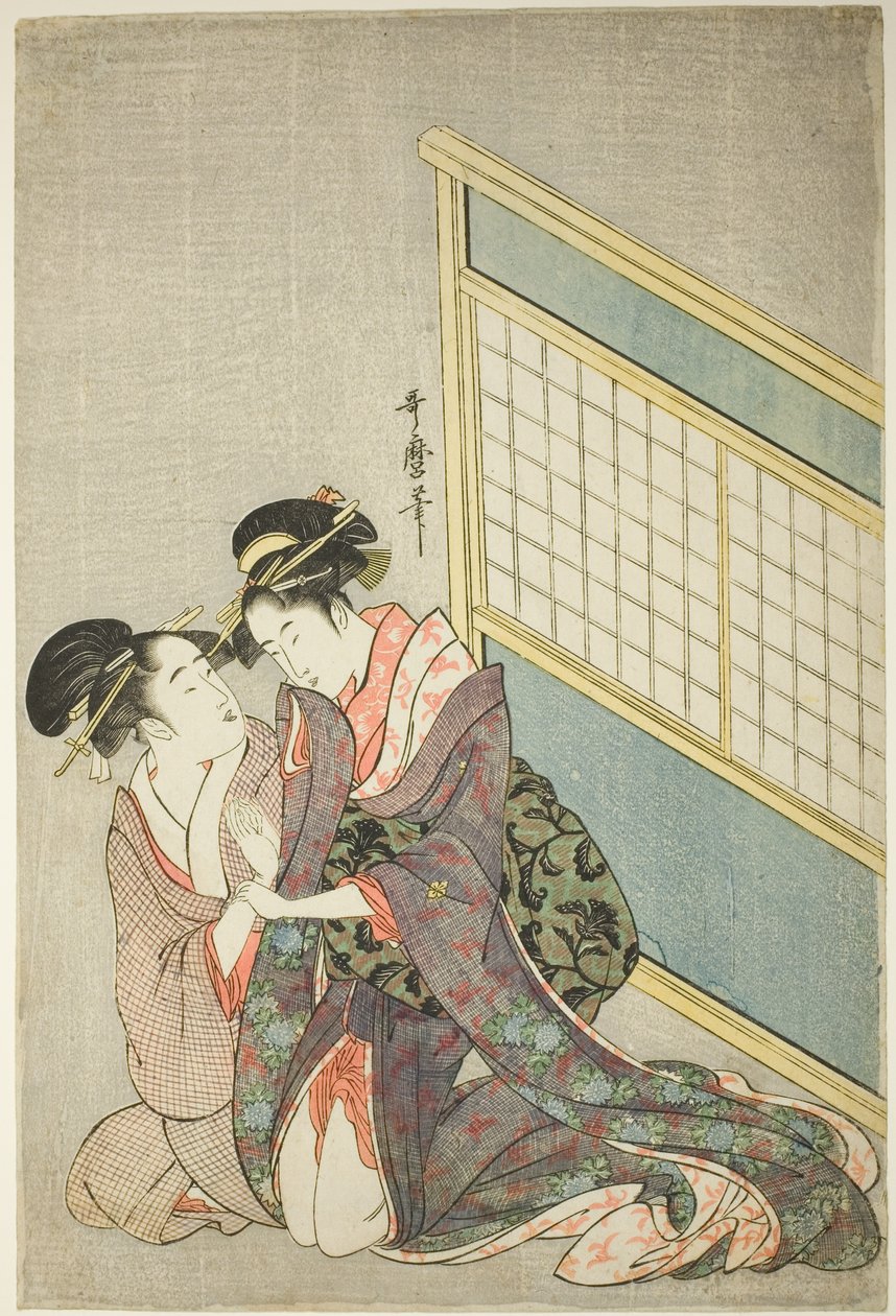 Dobbel pute av Kitagawa Utamaro