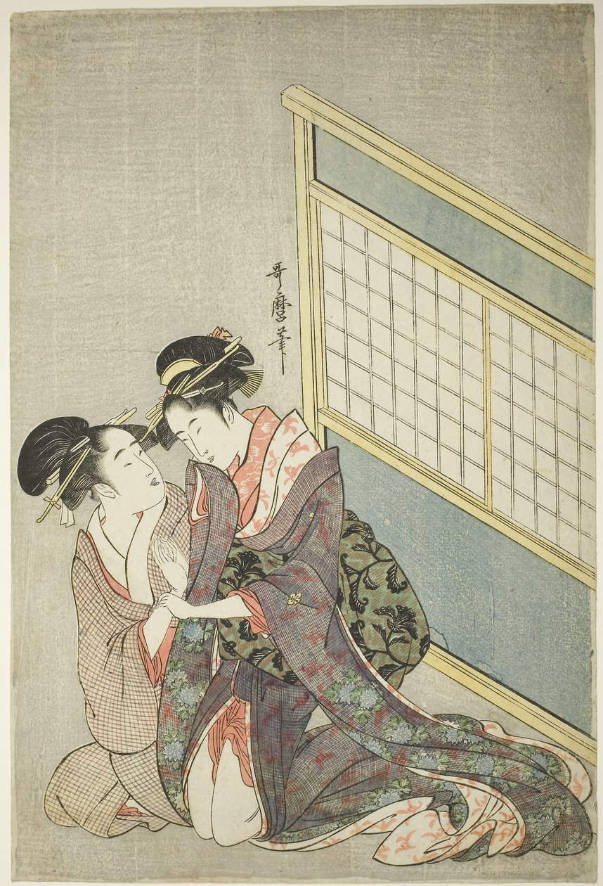 Dobbel pute av Kitagawa Utamaro