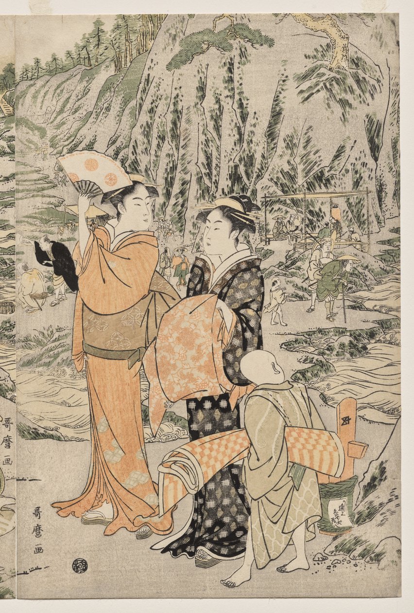 Fiske på skjærebrettet ved Enoshima av Kitagawa Utamaro