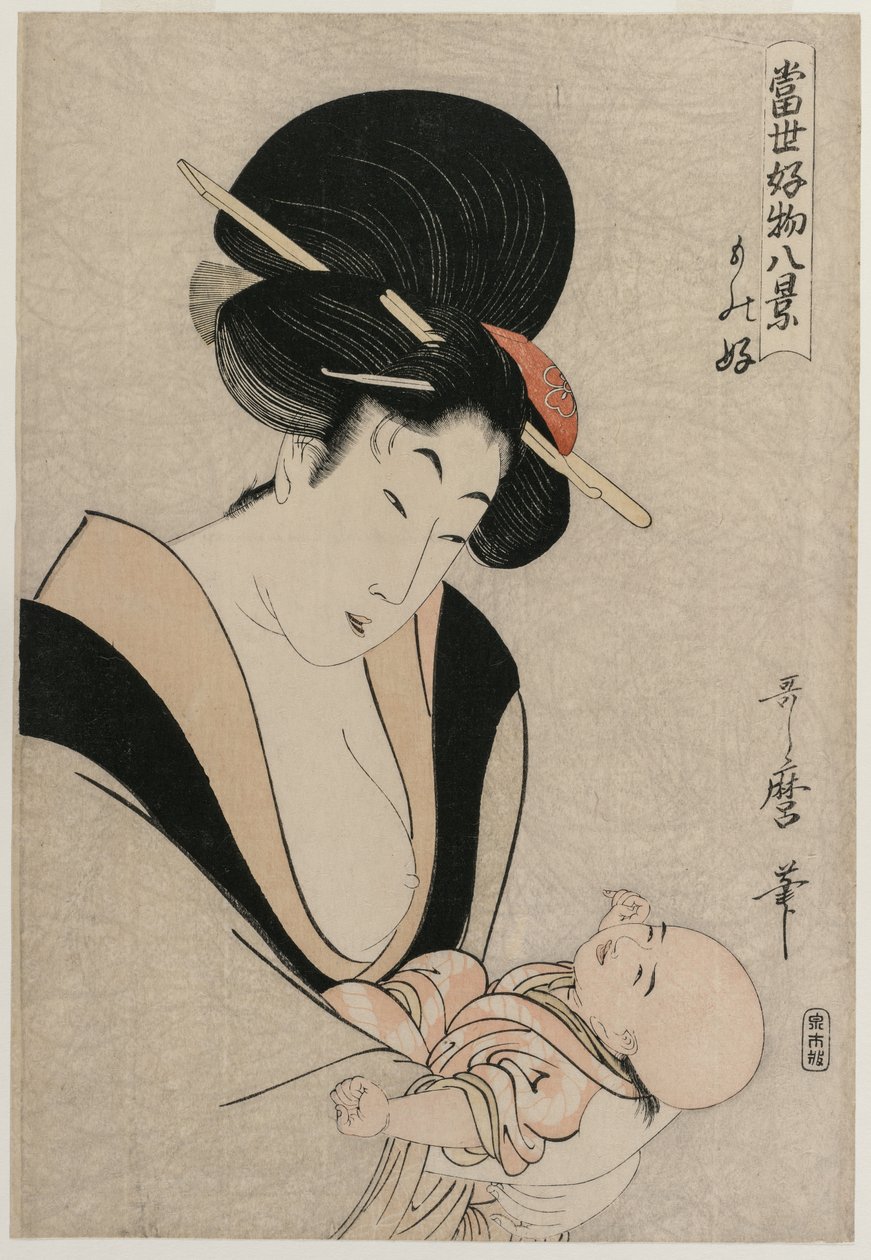 Fond of Things fra serien Eight Views of Favorite Things of Todays World, sent på 1790-tallet. av Kitagawa Utamaro