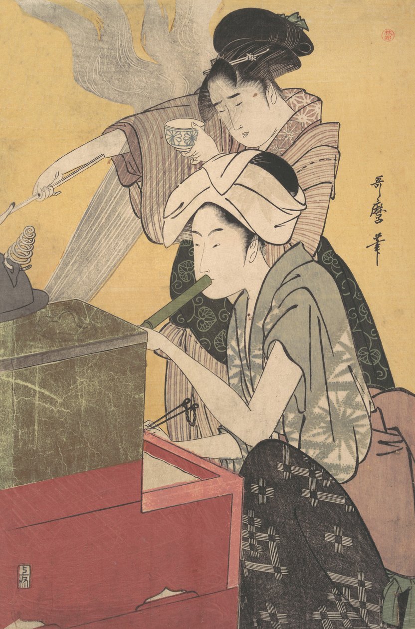 På kjøkkenet, ca. 1794-95. av Kitagawa Utamaro
