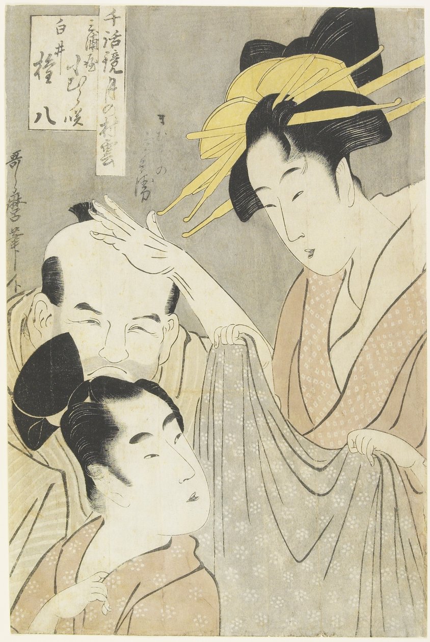 Komurasaki fra Muuraya-huset, Shirai Gonpachi og Viperous Jihe_, 1798-1800 av Kitagawa Utamaro