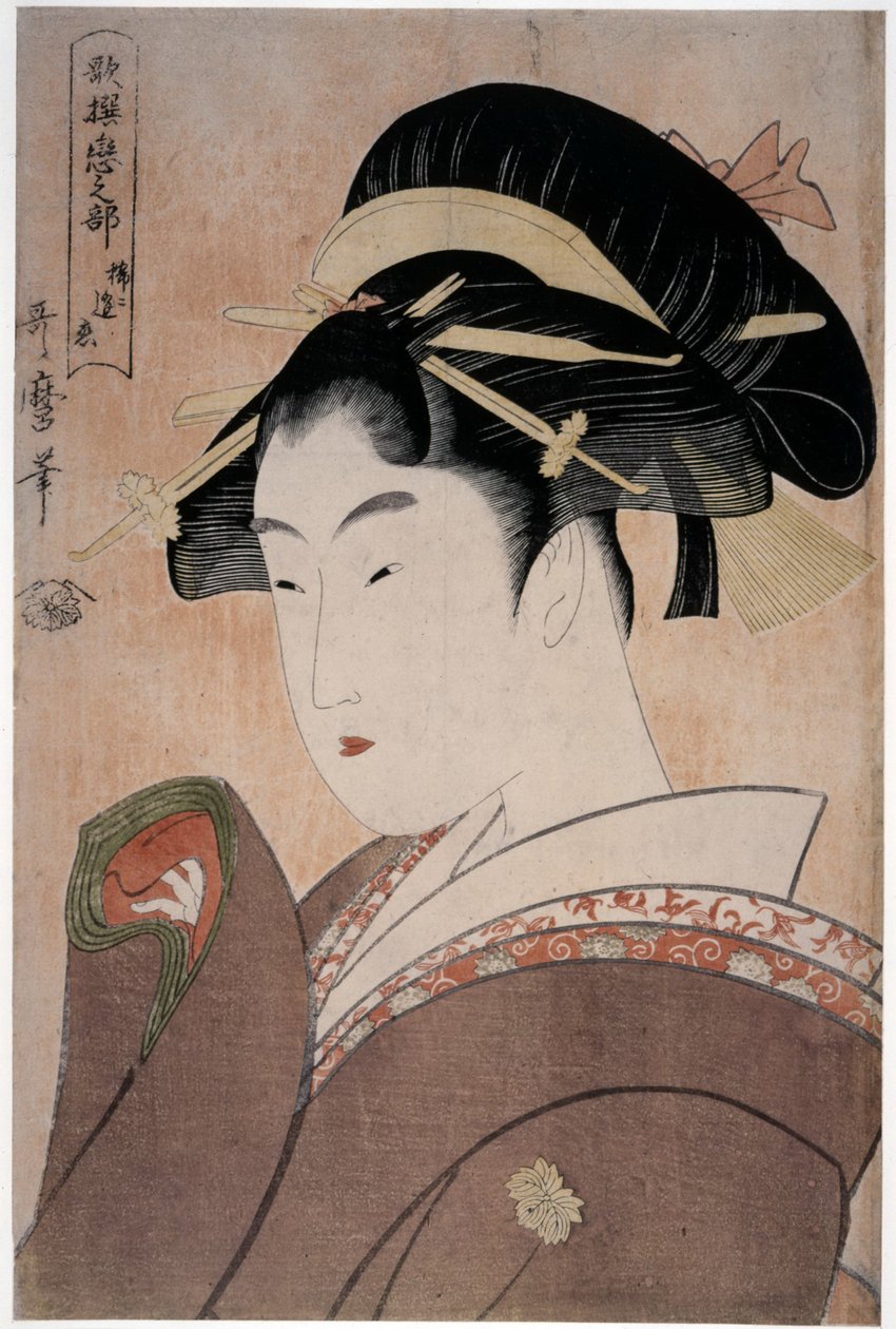 Love that Rarely Meets, fra serien Anthology of Poems: The Love Section, 1793-1794 av Kitagawa Utamaro