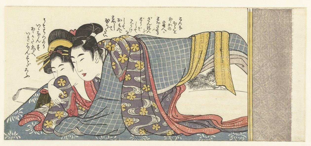 elskende par av Kitagawa Utamaro
