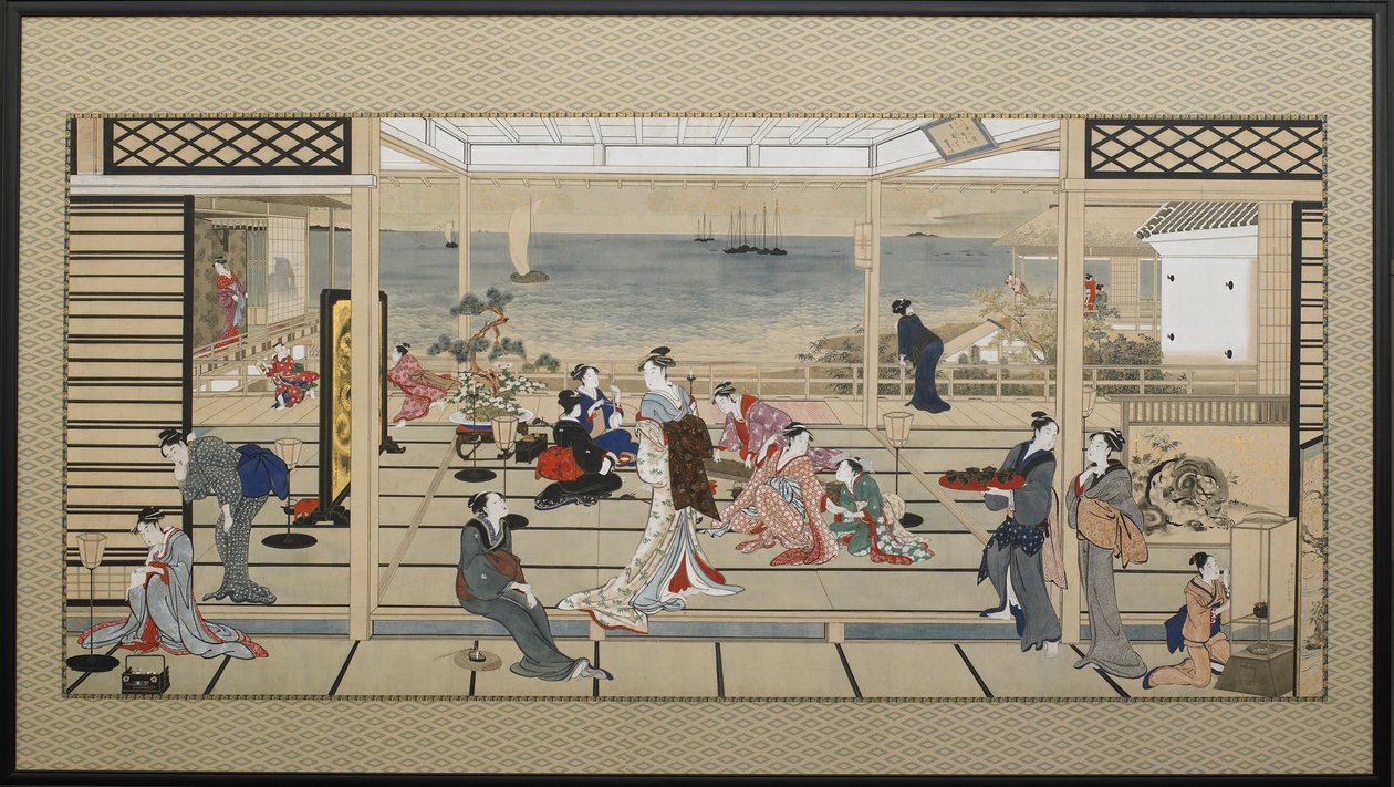 Moonlight Revelry på Dozo Sagami, slutten av 1700-tallet. av Kitagawa Utamaro