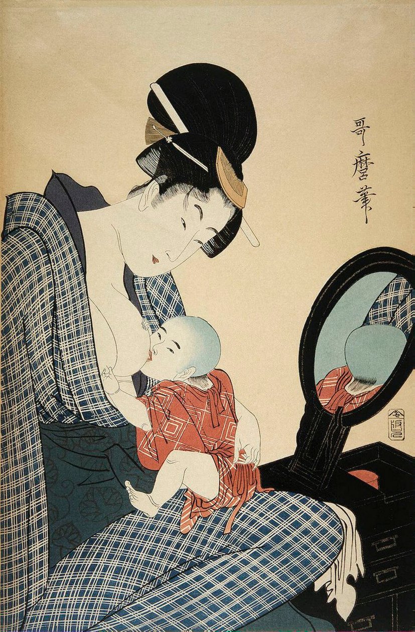 Mor og barn, 1797. av Kitagawa Utamaro