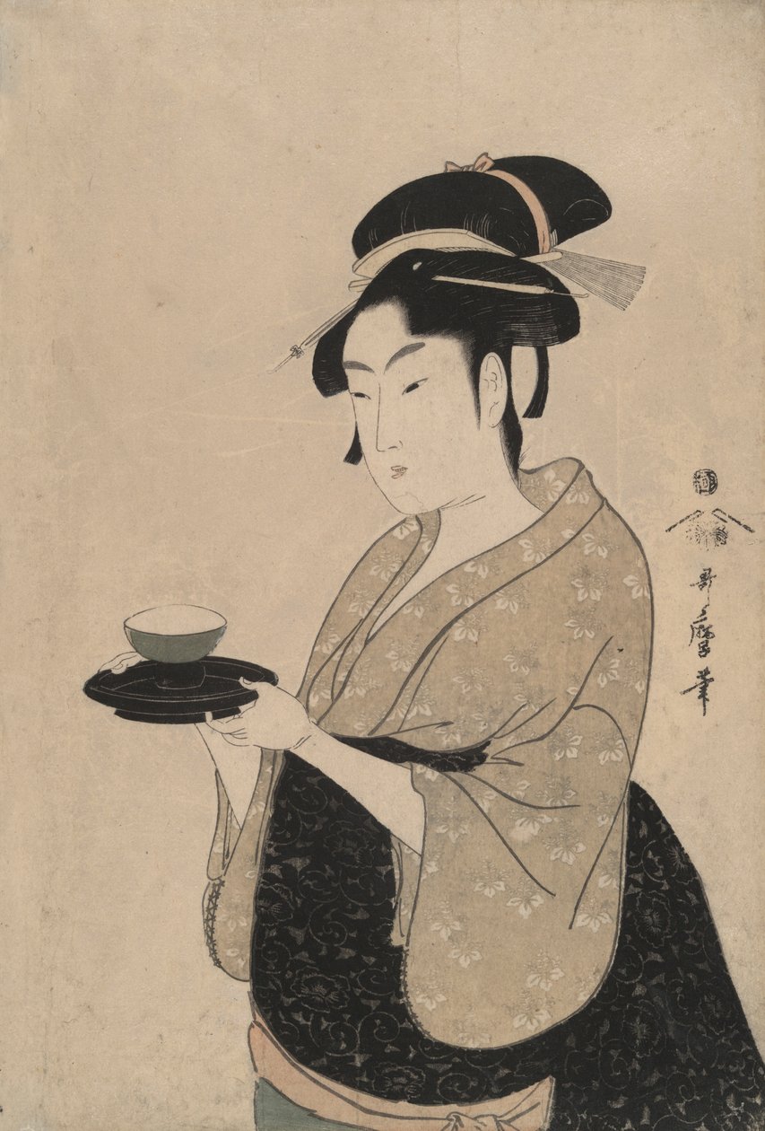 Okita, en tehusjente av Kitagawa Utamaro