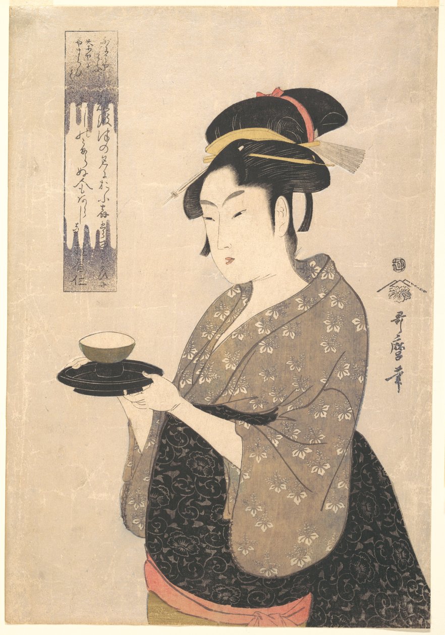 Okita fra tehuset Naniwaya av Kitagawa Utamaro
