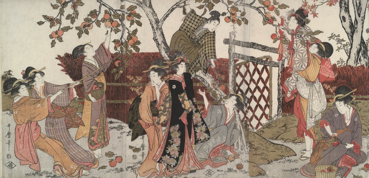 Persimmon-samlere av Kitagawa Utamaro