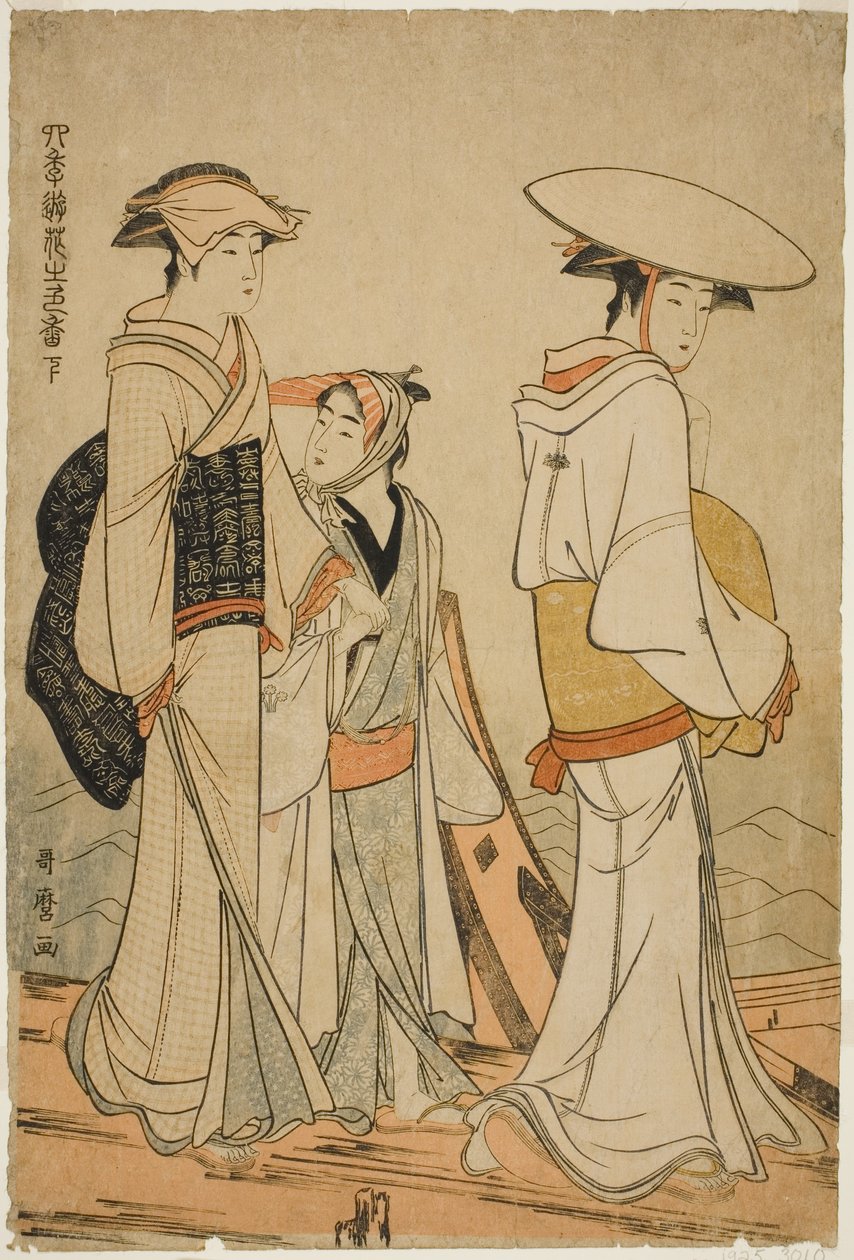 Pleasures of the Four Seasons: Colors and Scents of Flowers, venstre (Shiki no asobi hana no iroka, ge) av Kitagawa Utamaro