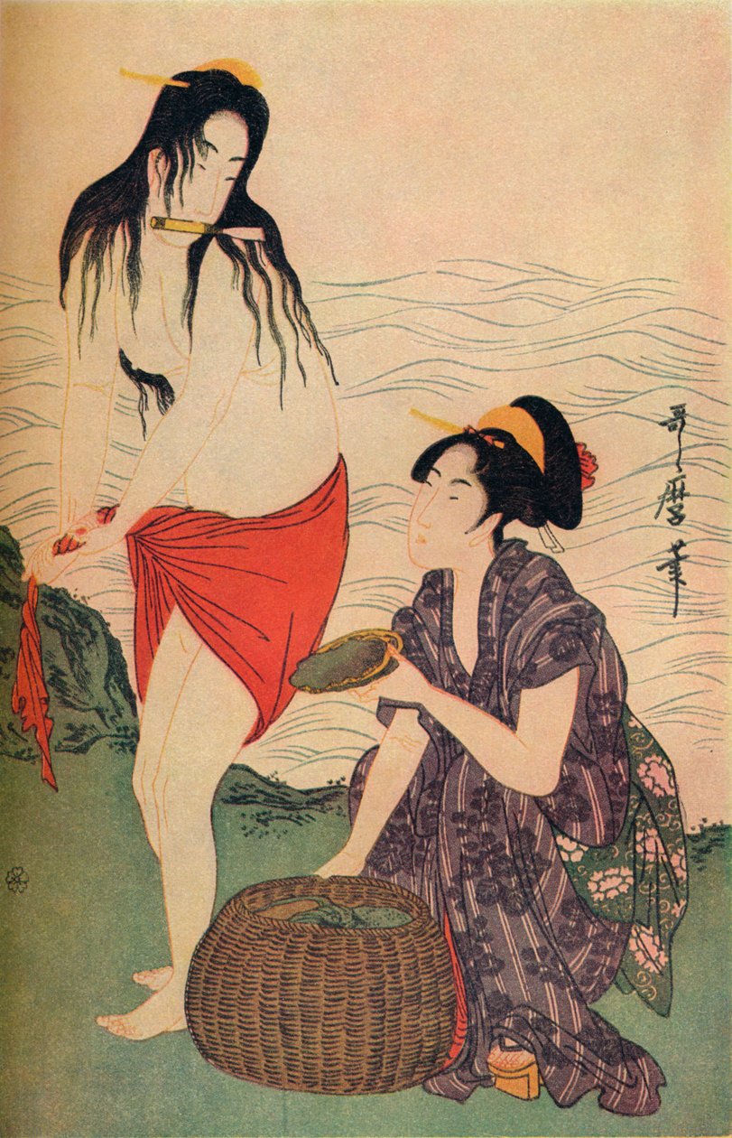Høyre panel av The Pearl Divers triptyk av Utamaro, c1797-98, 1936. av Kitagawa Utamaro