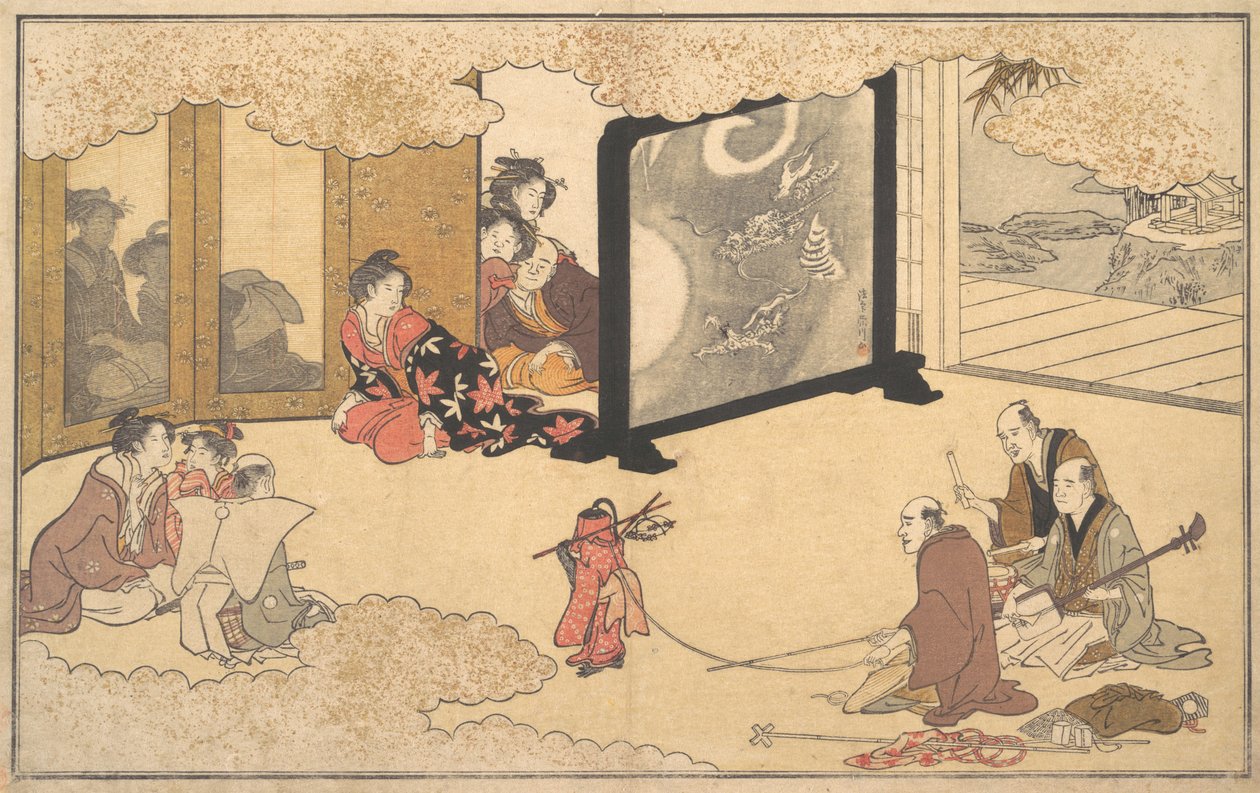Seeing a Performance, 1789. av Kitagawa Utamaro