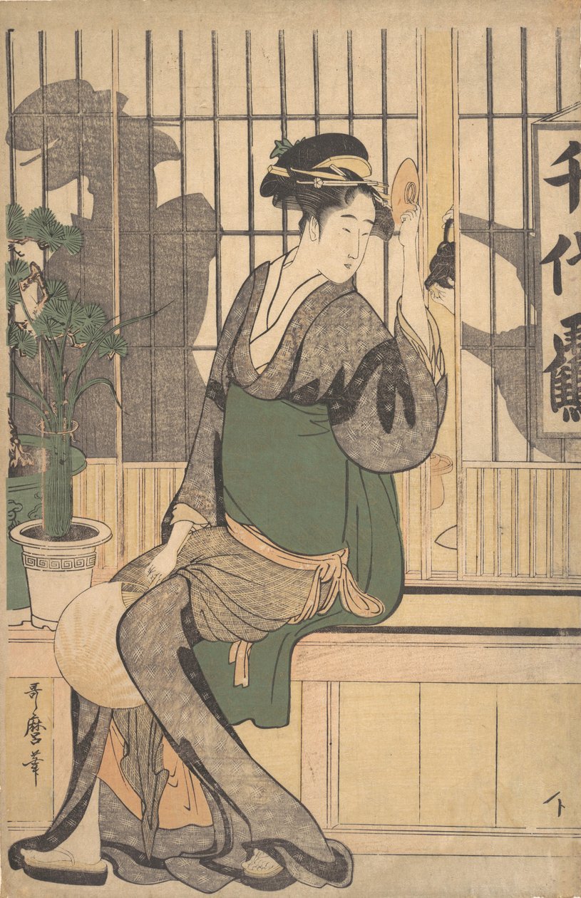Shadows on the Shoji, 1790-tallet. av Kitagawa Utamaro