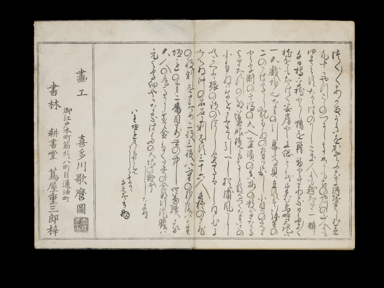 Shiohi no tsuto (Gaver fra Ebb Tide), kjent som Shell Book, 1789 (farget treblokktrykk) av Kitagawa Utamaro
