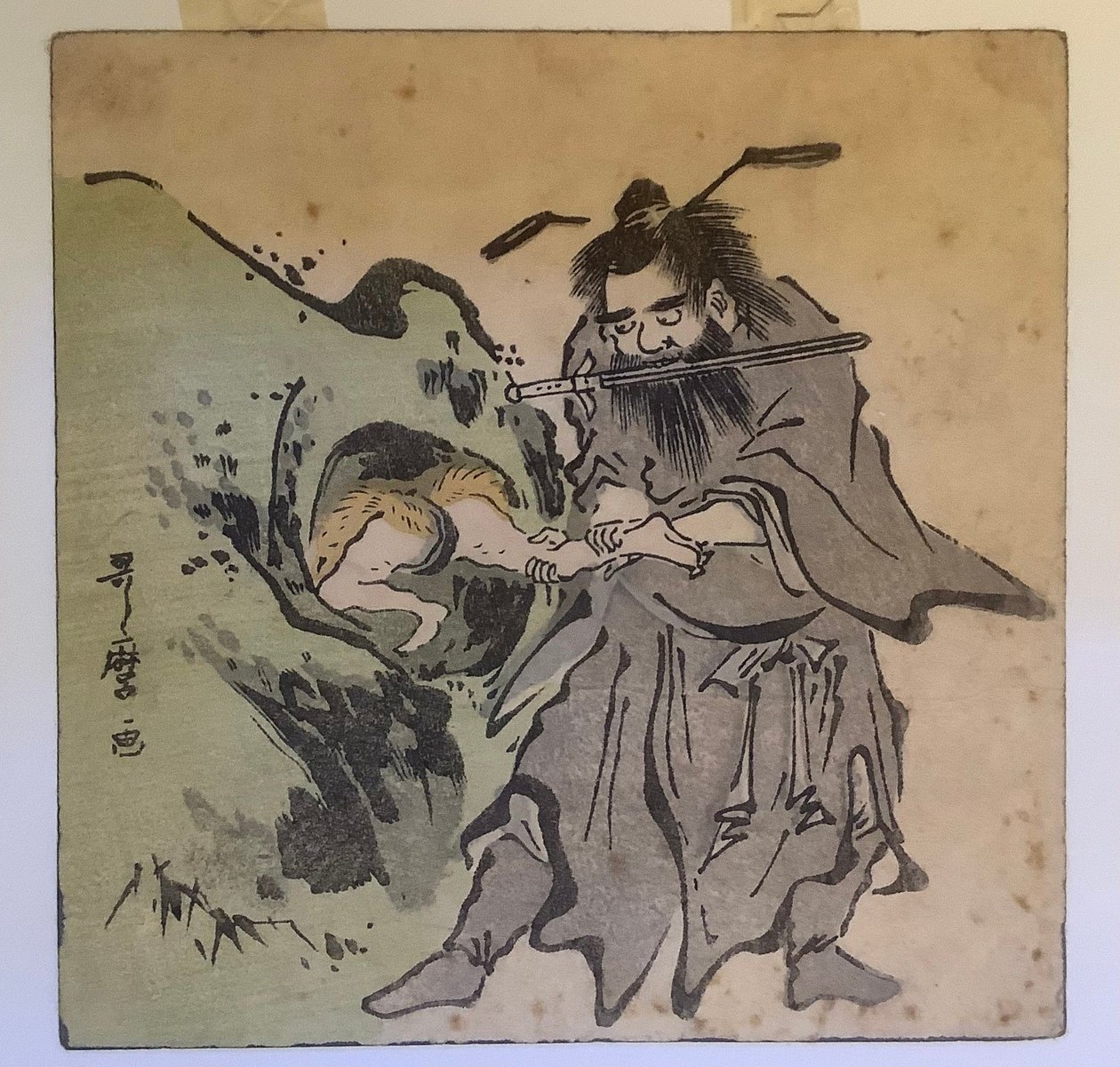 Shōki fanger en oni av Kitagawa Utamaro