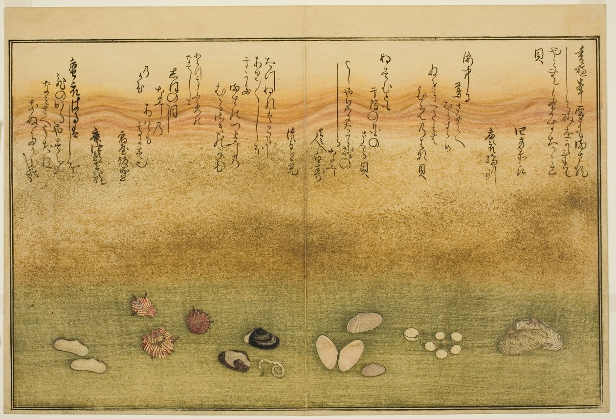 Sudare ute, blomst ute, kirsebærblomst ute, ingen agat, nadeshiko utenfor, idea d Kinuta utenfor, fra tee st latte bracts of the tidevann)" av Kitagawa Utamaro