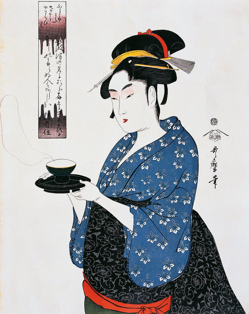 Thea land, Ukiyo-e wo dokut, av Kitagawa Utamaro (1753-1806), Edo-perioden (1603-1868), Japan av Kitagawa Utamaro