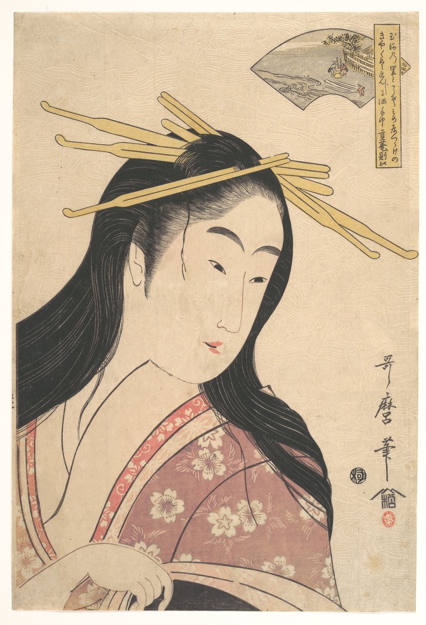 Tetsukuri no Tamagawa, fra serien «Seks Tama-elver» (Mu Tamagawa) av Kitagawa Utamaro