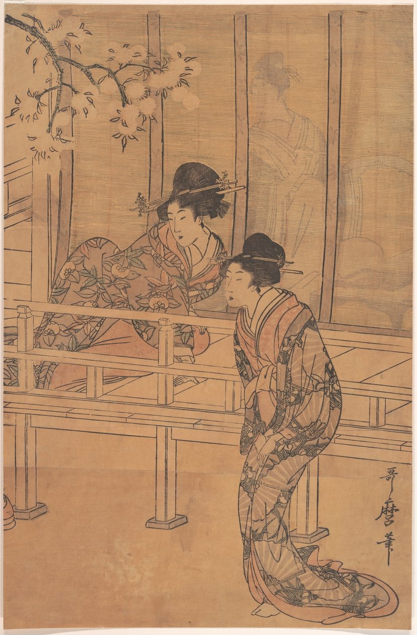 Damen fra Rokujō får besøk av prinsesse Aoi av Kitagawa Utamaro