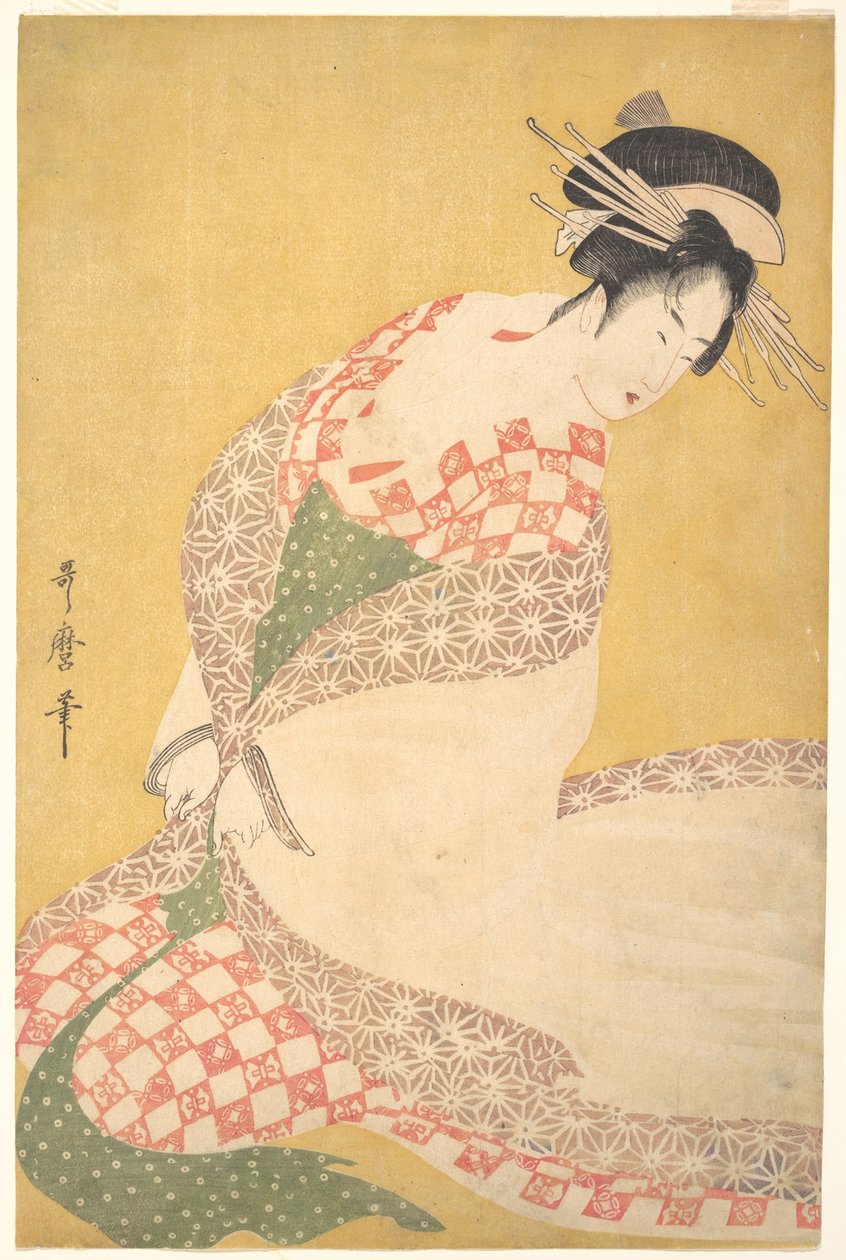 The Outer Robe, ca. 1795 (treblokktrykk) av Kitagawa Utamaro